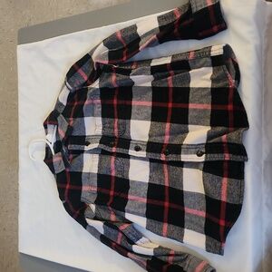 BabyGap 5T plaid black, red and white